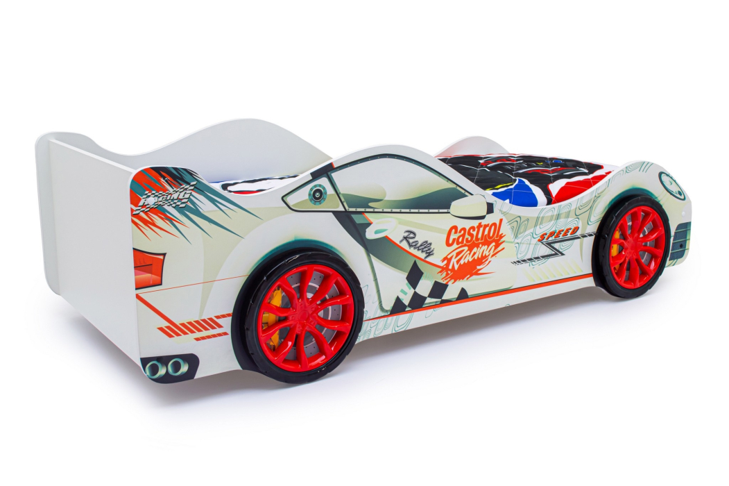 Для мальчика, Детская кровать-машина Бельмарко "Безмятежность", с матрасом Бельмарко "Альфа"