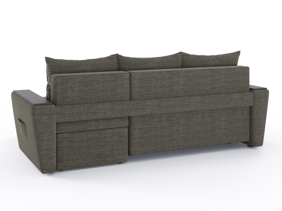 Диваны угловые в гостиную, Диван-кровать угловой Дубай Майами еврокнижка трехсекционная, рогожка Люкс