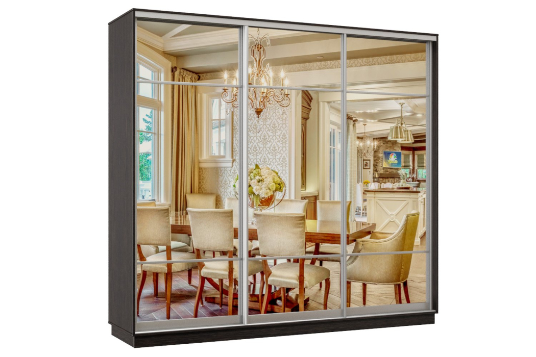 Шкафы-купе 3-х дверные, Шкаф-купе Премьер Лайт 64 (11;11;11) трехдверный