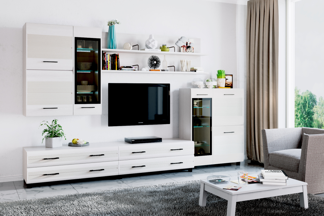 Стенки для гостиной, Модульная гостиная Камелия композиция 6