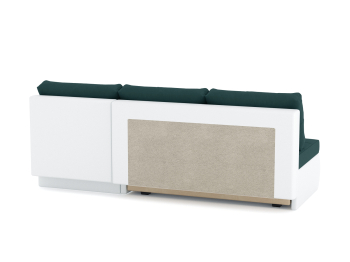 Диван-кровать угловой Кормак без подлокотников, велюр /кож.зам