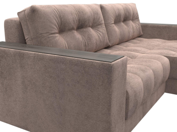 Диван угловой с декором Лига-049 НПБ, велюр TOWER