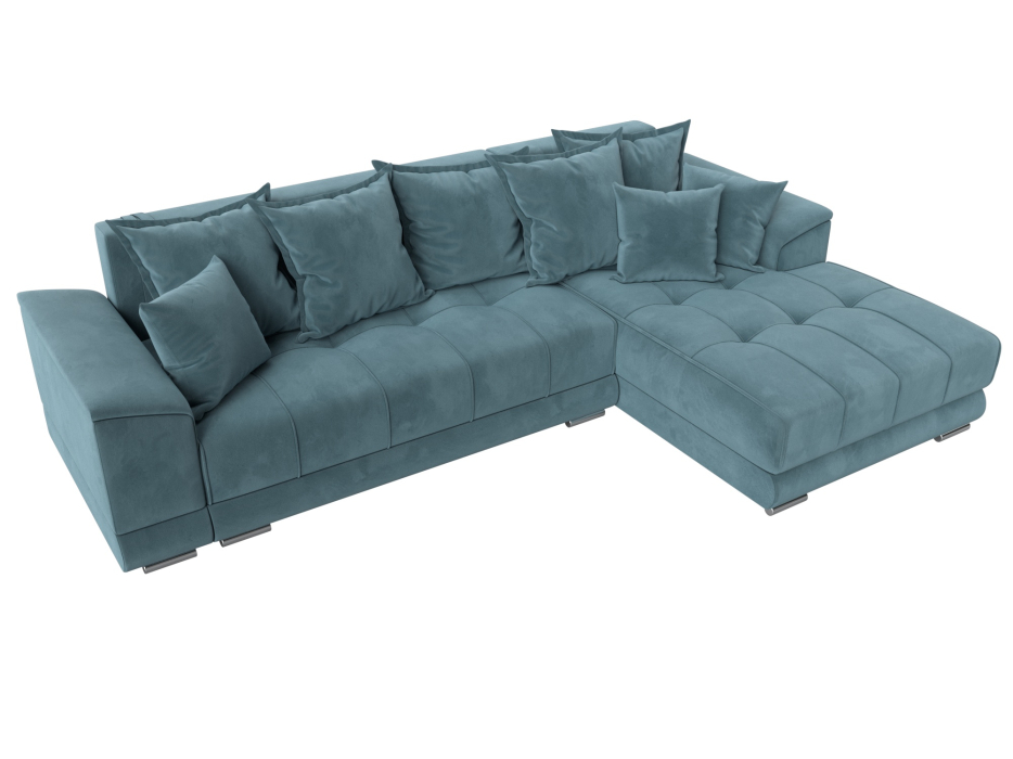 Диваны угловые в гостиную, Угловой диван НордСтар правый угол, велюр