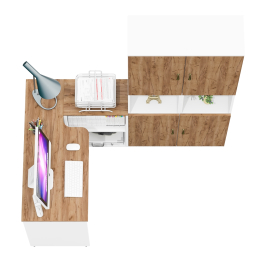 Лидер-8 письменный стол-трансформер и два пенала Лидер-8.