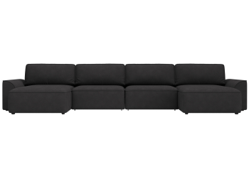 Диван п-образный Лига-048 НПБ лонг, замша JOLY