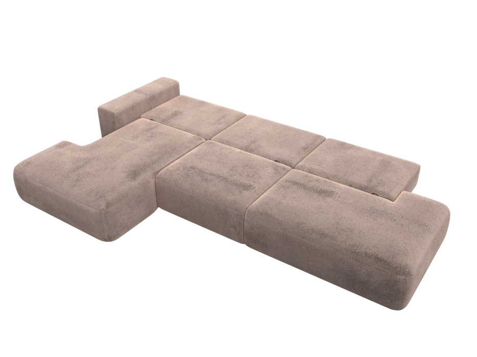 Диваны угловые в гостиную, Диван угловой Лига-036 НПБ Модерн Лонг левый угол, велюр TOWER