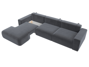 Диван угловой Лига-036 Классик Лонг левый угол, велюр
