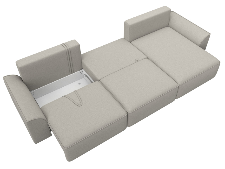 Диваны угловые в гостиную, Диван угловой Лига-048 НПБ лонг, рогожка Амур