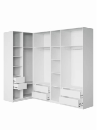 Угловой шкаф для одежды распашной с ящиками София 2200х2500х1300 мм