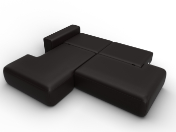 Диван угловой Лига-036 НПБ Модерн левый угол, экокожа GRIFON