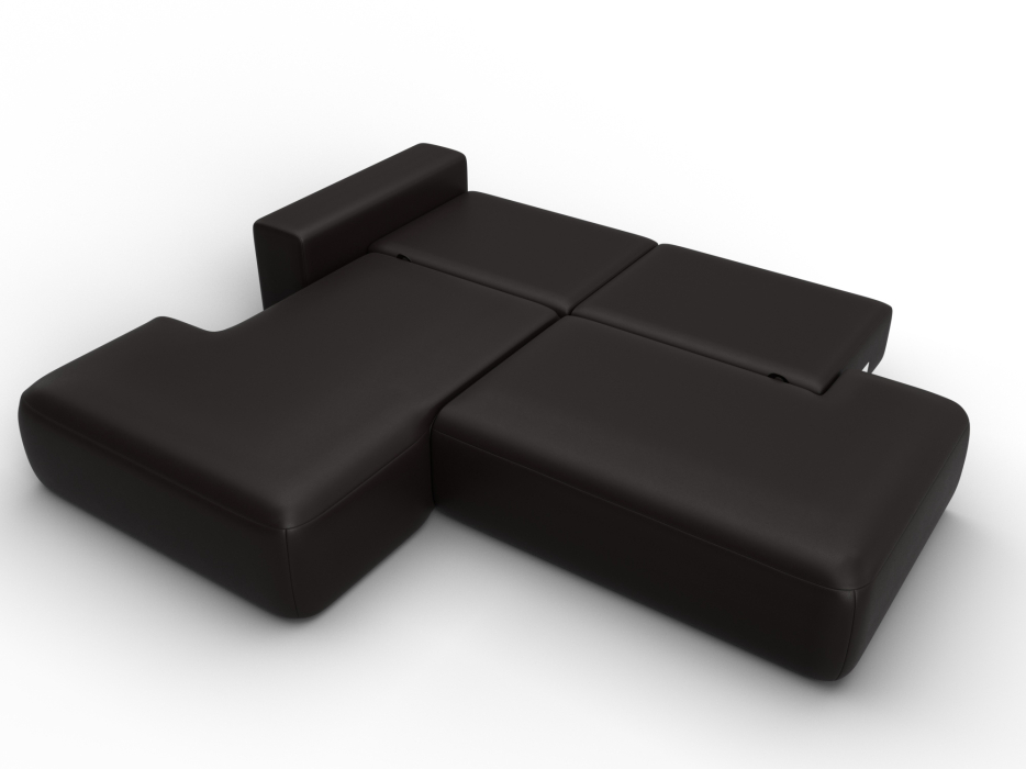 Диваны угловые в гостиную, Диван угловой Лига-036 НПБ Модерн левый угол, экокожа GRIFON