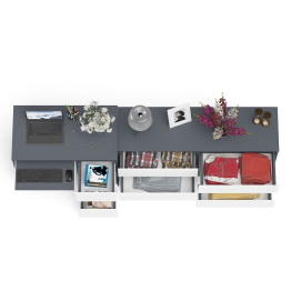 Комод 1380 6-ть ящиков Мори с однотумбовым столом компьютерным МС-6 правым