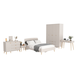 Набор мебели из пяти предметов в спальню Афина с кроватью на 1400