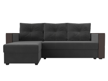 Угловой диван Валенсия Лайт левый угол, велюр