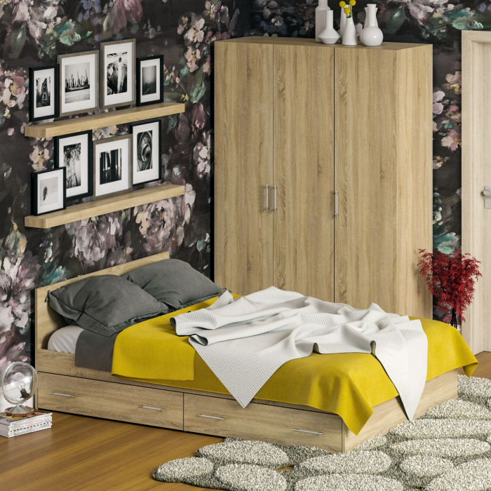 Спальные гарнитуры, Спальный гарнитур № 1 Стандарт с кроватью 1400 с ящиками