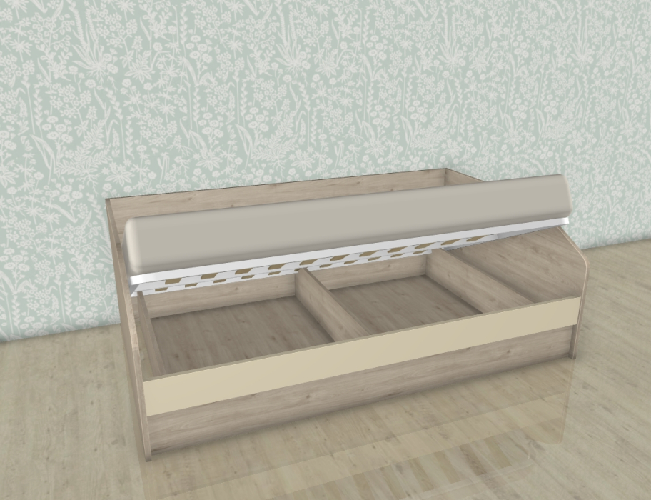 Кровати 120х200, Модульная система Карина Кровать КР-119 Гикори Джексон светлый