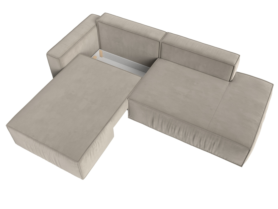 Диваны угловые в гостиную, Угловой диван Прага модерн левый угол, микровельвет