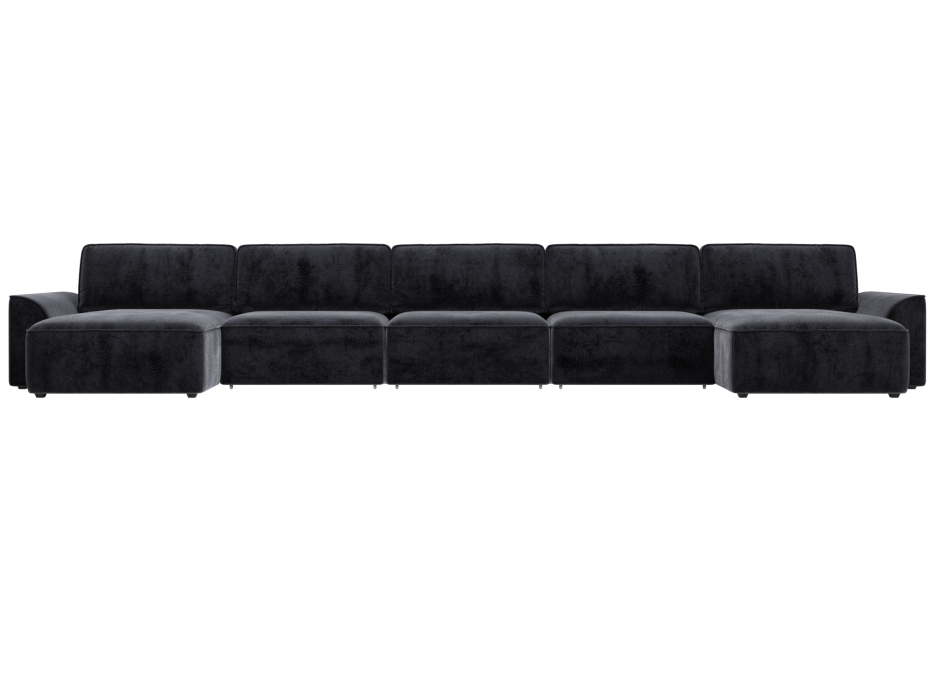 Диваны еврокнижки, Диван П-образный Лига-048 НПБ МегаЛонг, велюр TOWER