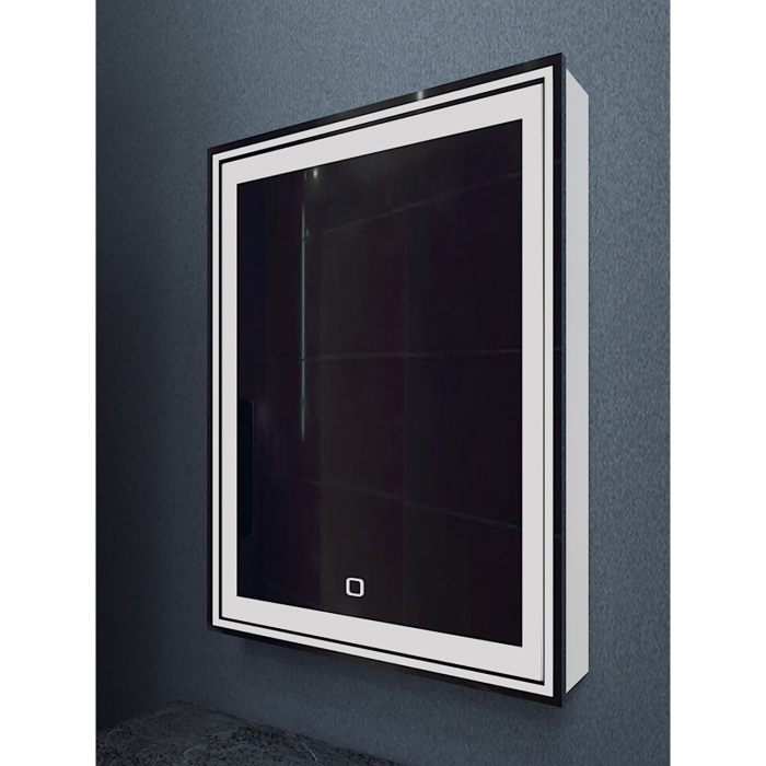 Шкафы с зеркалом, Зеркало шкаф MIXLINE Мелис 600*800 (ШВ) левый,сенсорный выкл, светодиодная подсветка