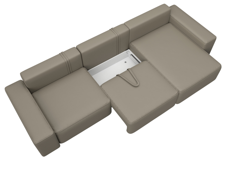 Диваны угловые в гостиную, Диван угловой Лига-074 угол универсальный, экокожа GRIFON