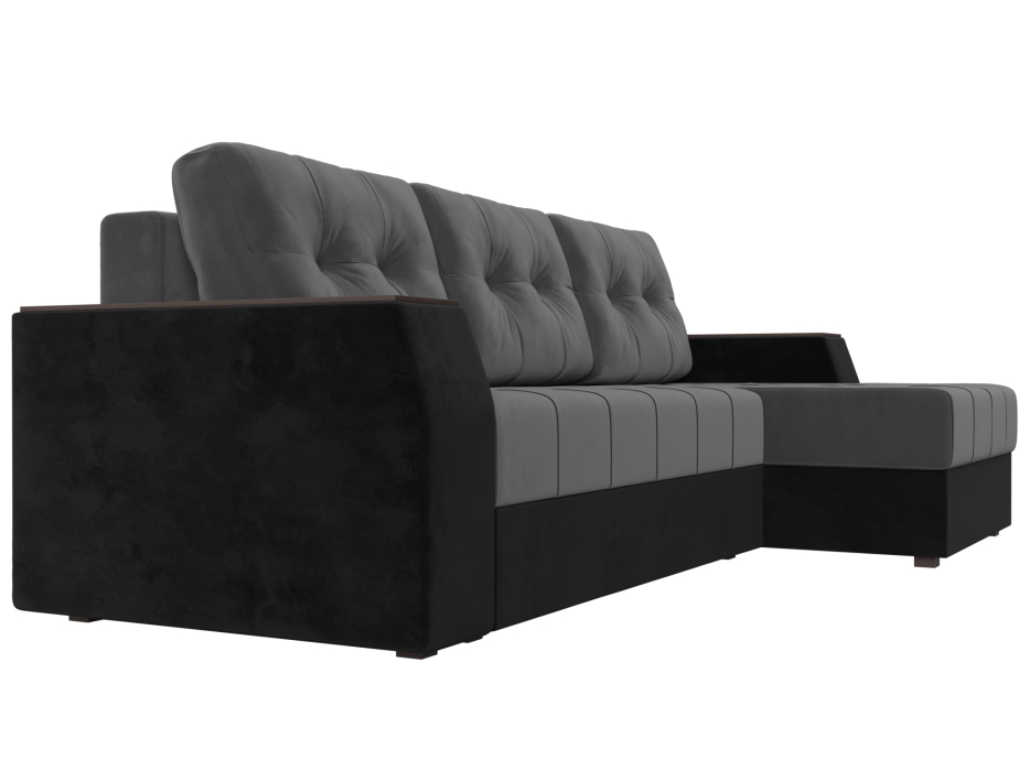 Диваны угловые в гостиную, Угловой диван Эмир БС правый угол, велюр