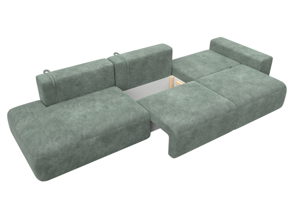 Диваны еврокнижки, Диван прямой Лига-036 НПБ Модерн Лонг подлокотник справа, велюр BRUT