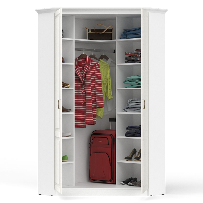 Угловые шкафы, Угловой шкаф для одежды Ливерпуль 13.124