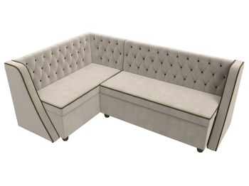 Кухонный угловой диван Лофт левый угол, микровельвет