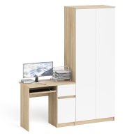Компьютерные столы, Шкаф 2-х дверный Мори МК800 и компьютерный стол МС-1 дверь и ящик справа