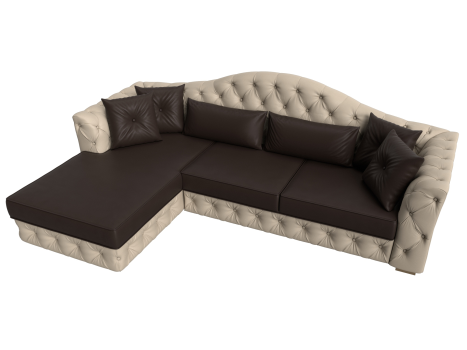 Диваны угловые в гостиную, Диван угловой Артис левый угол, экокожа