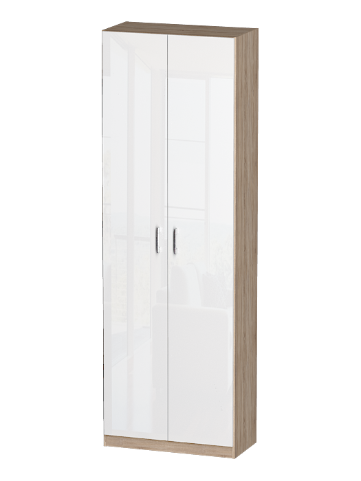 Шкафы двухстворчатые, Распашной шкаф Лайф с полками 80*40*240 Дуб сонома