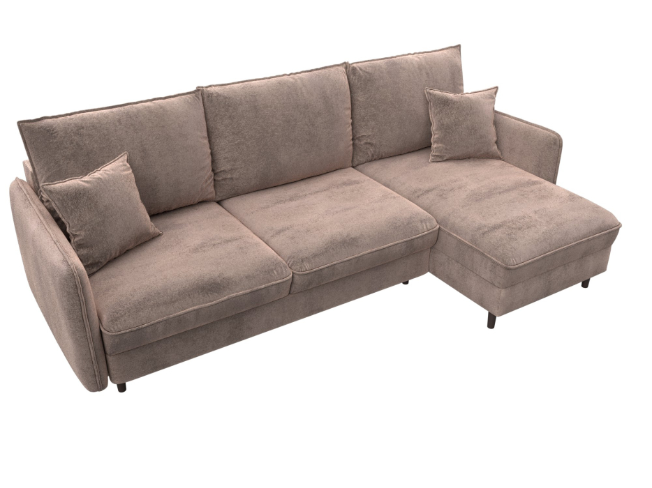 Диваны угловые в гостиную, Диван угловой Лига-064 НПБ угол универсальный, велюр TOWER