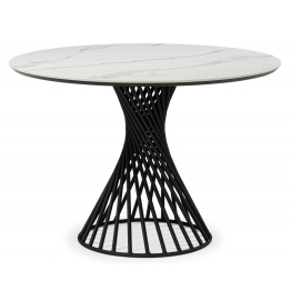 Керамический стол Вивиен 110 (чёрная нога)