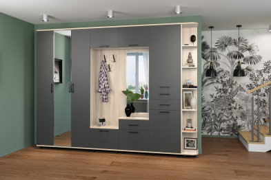 Модульная прихожая Грейс композиция 5  Ясень Асахи