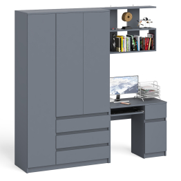 Шкаф-комод Мори МШ1200.1 со столом Мори МС-1 правый и полкой Мори 900