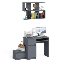 Стол компьютерный Мори МС-1 левый с тумбой и полкой 900