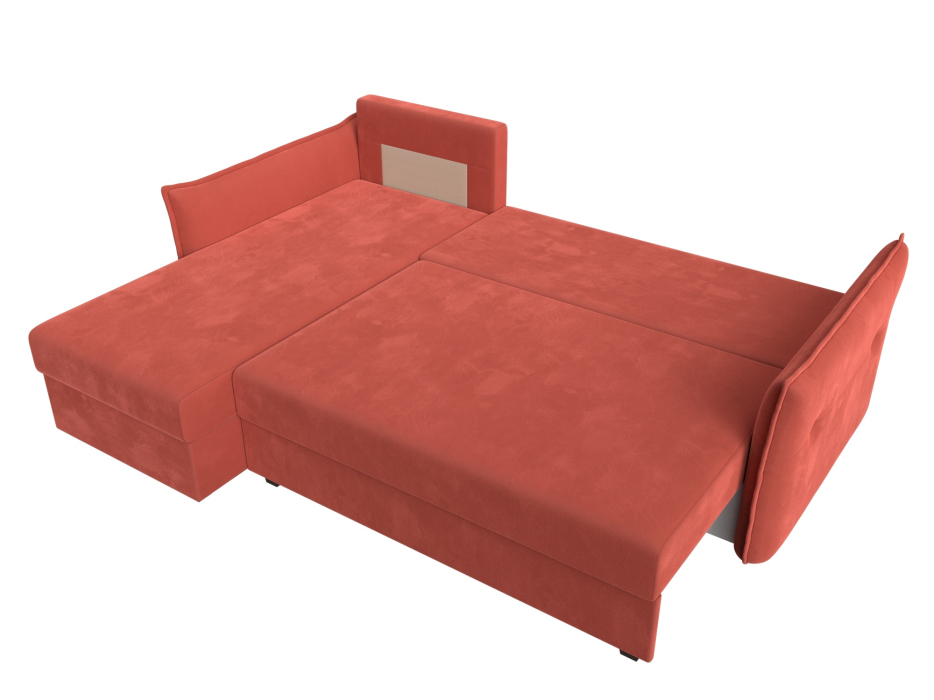 Диваны угловые в гостиную, Угловой диван Лига-004 левый угол, микровельвет