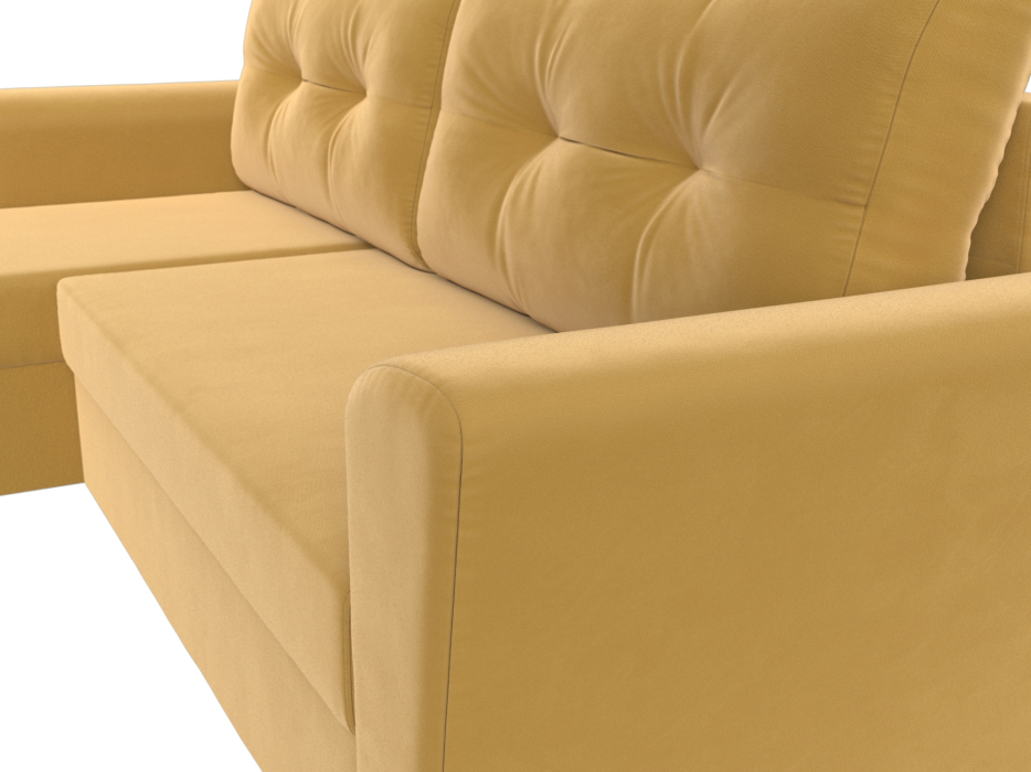 Диваны угловые в гостиную, Угловой диван Амстердам Лайт левый угол, микровельвет