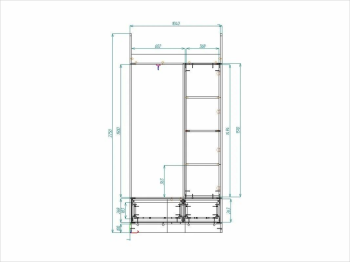 Прихожая Лайк-4 104x37x225 с зеркалом