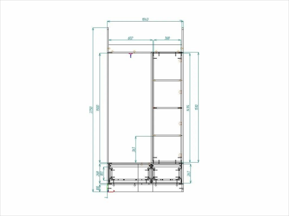 Прихожие, Прихожая Лайк-4 104x37x225 с зеркалом