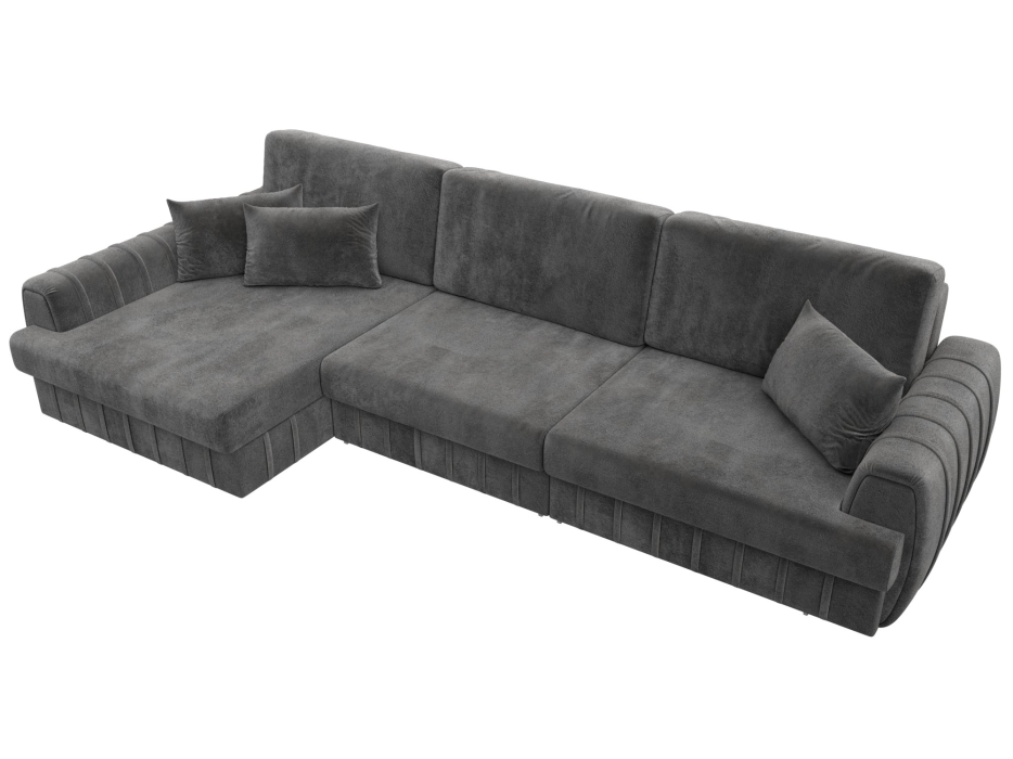 Диваны угловые в гостиную, Диван угловой Лига-057 НПБ Лонг угол левый, велюр TOWER