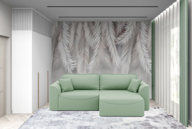 Диван-кровать угловой Рафаэль еврокнижка НПБ, велюр