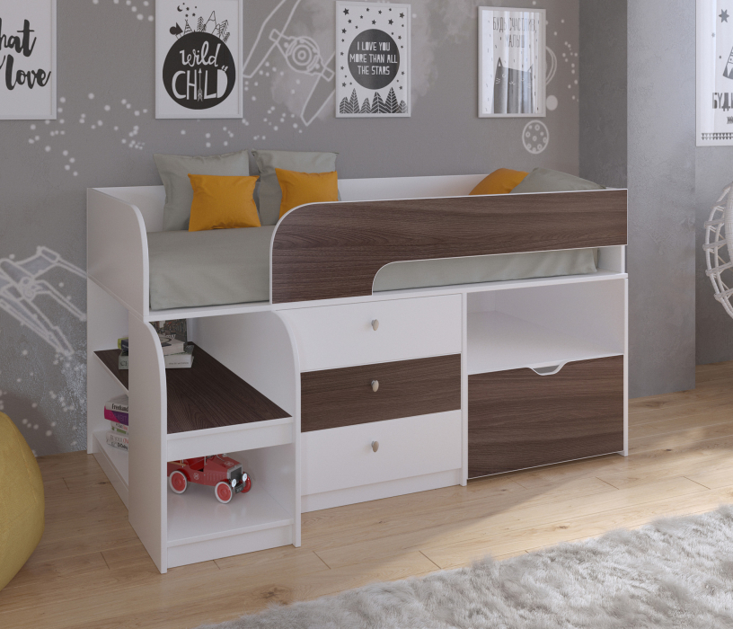 Кровати-чердаки, Кровать-чердак Астра 9 V5 Белый