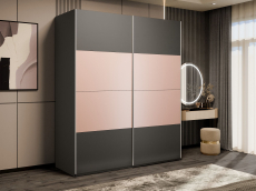 Шкафы-купе 2-х дверные, Шкаф-купе Эста 2-х дверный ДСП/Стекла пудра/Доводчик 200х66х240