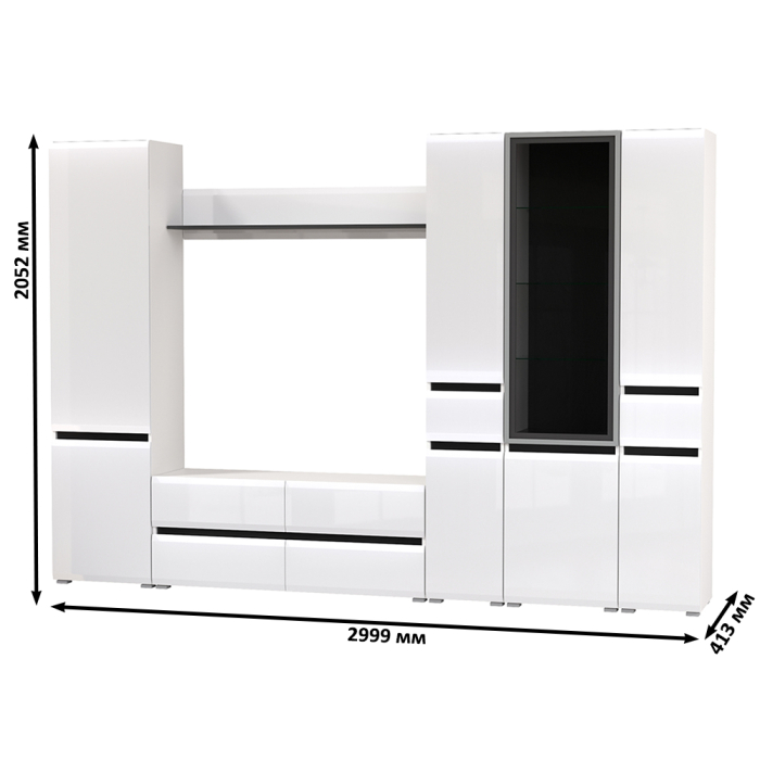 Стенки для гостиной, Сидней Комплектация № 59