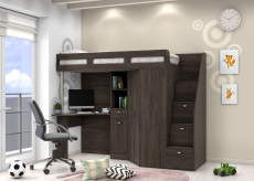 Кровати-чердаки, Кровать чердак  Golden Kids 6 венге