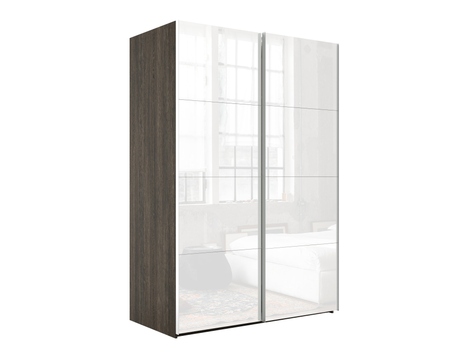 Шкафы-купе 2-х дверные, Шкаф-купе Эста Стекло белое+Стекло белое 200х66х240