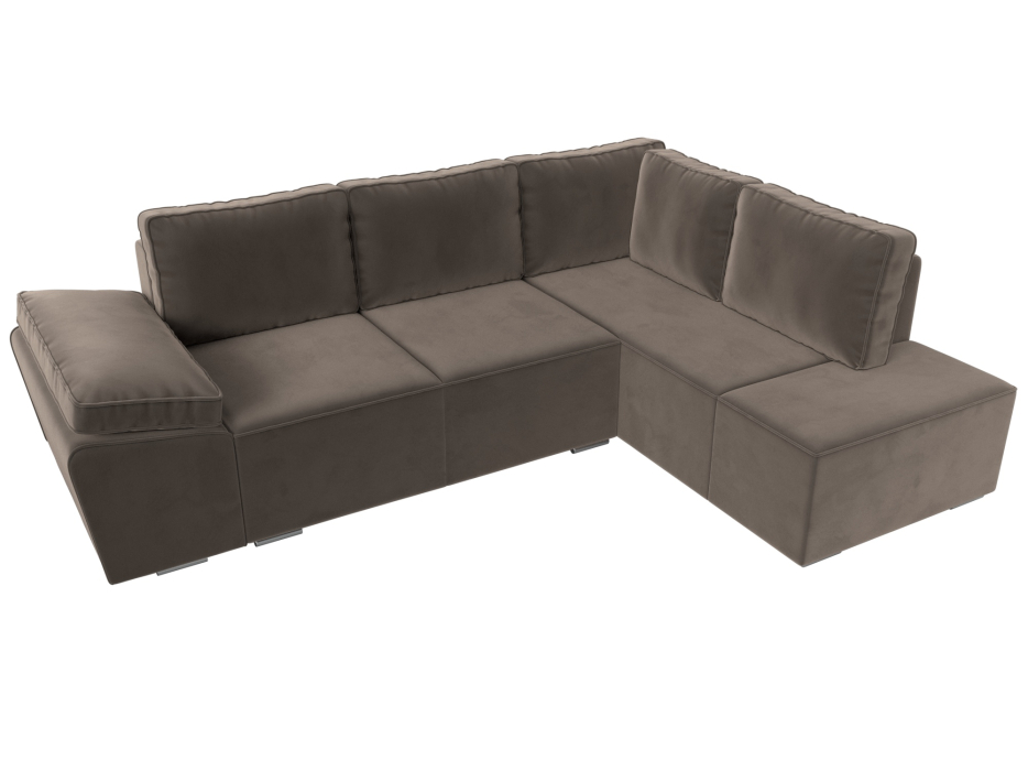 Диваны угловые в гостиную, Угловой диван Хьюго правый угол, велюр