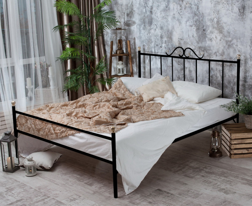 Кованые кровати, Кованая кровать Оливия 1.4 с одной спинкой