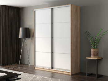 Шкаф-купе Айсберг 190 СОНОМА (белый/глухой)